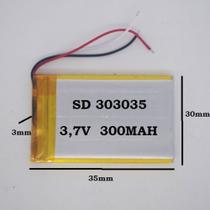 4pcs Bateria 3mm X 30mm X 35mm 3,7v 300mah 3 Fios 4pcs Bateria 3mm X 30mm X 35mm 3,7v 300mah 3 Fios