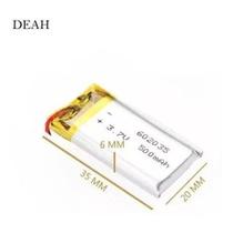 (4pcs)bateria 602035 Com 2 Fios 500mah 6mm X 20mm 35mm - (4pcs)bateria 602035 Com 2 Fios 500mah 6mm X 20mm 35mm -