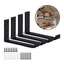 4pçs Mão Francesa Suporta 70kg O Par Suporte Flutuante 30cm