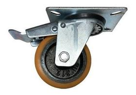 (4pçs) Rodizio Alumínio C/ Pu 3pol. Girat. Freio 150kg Roda (4pçs) Rodizio Alumínio C/ Pu 3pol. Girat. Freio 150kg Roda