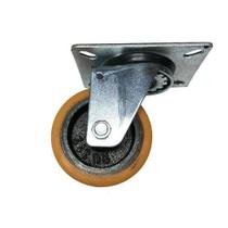 (4pçs) Rodizio Aluminio Poliuretano 3polegadas Placa Girat.