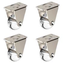 (4pçs) Rodízio Fixo Chapa/base Roda 35mm Gel Silicone