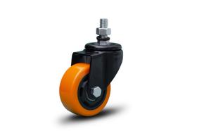 (4pçs) RODIZIO GIRAT ESPIGA RODA 75MM BP LARANJA ROLAMENTO