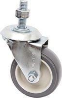 (4pçs) Rodizio Girat. Espiga Roscada 3pol. R312 Bp Pvc Anti Risco 60kg Por Roda