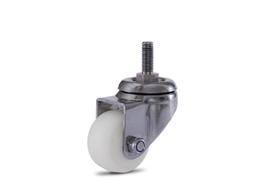 (4pçs) rodizio inox 304 giratorio c/ espiga roda 50mm nylon (4pçs) rodizio inox 304 giratorio c/ espiga roda 50mm nylon