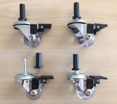 (4pçs) Rodízio Rodinhas 35mm Gel Silicone Pino Bucha Freio