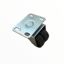 (4pçs) Rodizios Roda Dupla 1pol. R158 Placa Giratorio Carga 70kg Por Roda