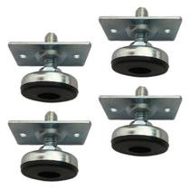 (4pçs) Sapata, Pé Nivelador C/ Placa 30x45mm Rosca 3/8