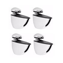 (4pçs) Suporte Tucano Pequeno Metal Zamak Cromado Prateleira