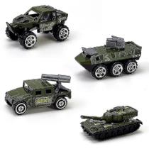 4pcs tanque de simulação Armoczerwony Car Modelo Mini Slide Car T