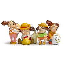 4pcs Totoro figura dos desenhos animados brinquedo mini modelo de paisagem micro