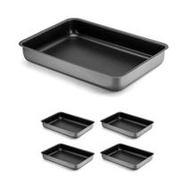 4un Assadeira Forma Rasa Retangula Antiaderente Premium 31CM 4un Assadeira Forma Rasa Retangula Antiaderente Premium 31CM