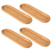 4un Bandeja de Banheiro Multiuso OU 29cm Osaka Bambu 4un Bandeja de Banheiro Multiuso OU 29cm Osaka Bambu