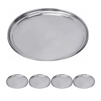 4un Bandeja Garçom Inox redonda 35cm restaurante bar 4un Bandeja Garçom Inox redonda 35cm restaurante bar