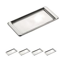 4un Bandeja inox café retangular 30x15cm Hotel Luxo 4un Bandeja inox café retangular 30x15cm Hotel Luxo
