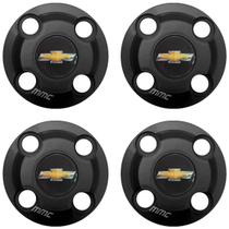 4Un Calota Centro Roda Agile Astra Vectra Meriva Preto Fosco