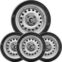 4Un Calota Centro Roda Corolla Fielder Grafite Com Logo