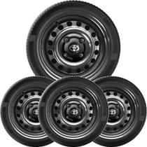 4un Calota Centro Roda Etios Yaris Black Piano com Logo