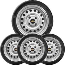 4Un Calota Centro Roda Monza Omega Prata Com Logo