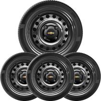 4Un Calota Centro Roda Onix Prisma Spin Black Piano Com Logo