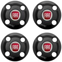 4un Calota Centro Roda Palio Siena Strada Preto Fosco 4un Calota Centro Roda Palio Siena Strada Preto Fosco