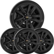 4un Calota ONIX PRISMA AGILE CORSA Aro 15 Preto Fosco 192cp