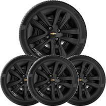 4Un Calota Onix Prisma Agile Corsa Aro 15 Preto Fosco 192Cp