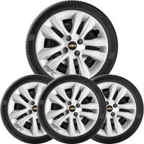 4un Calota ONIX PRISMA CORSA CELTA Aro 14 Prata 191cb