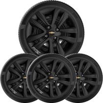 4Un Calota Onix Prisma Corsa Celta Aro 14 Preto Fosco 191Cb