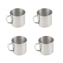 4un Caneca copo alumínio café chá 300ml xícara cozinha 4un Caneca copo alumínio café chá 300ml xícara cozinha