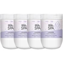4UN Creme Massagem Relaxante SPA Lavanda 650G DAgua Natural