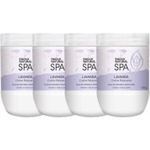 4UN Creme Massagem Relaxante SPA Lavanda 650G DAgua Natural 4UN Creme Massagem Relaxante SPA Lavanda 650G DAgua Natural