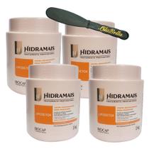 4UN Creme Para Massagem Lipodetox 1KG Hidramais + Espátula