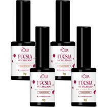 4UN Esmalte Em Gel Fucsia Matalizado 9G Volia