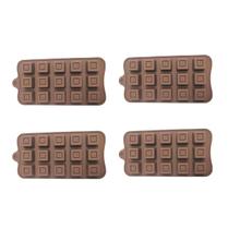 4un Forma Silicone Bombom Moldes fino Doce Docinho Quadrado 4un Forma Silicone Bombom Moldes fino Doce Docinho Quadrado