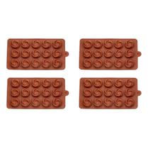 4un Forma Silicone Bombom Moldes finos Docinho Flor 4un Forma Silicone Bombom Moldes finos Docinho Flor