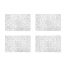 4un jogo americano pvc crochet retangular lugar mesa branco 4un jogo americano pvc crochet retangular lugar mesa branco