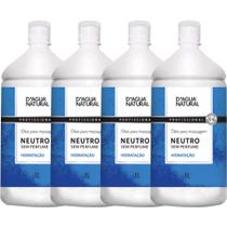 4UN Óleo Massagem Neutro Massoterapia 1LT D'agua Natural