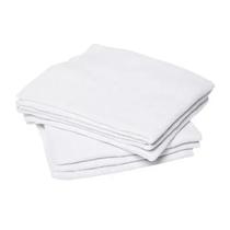 4un Pano de chão saco duplo alvejado grande 48x68cm branco