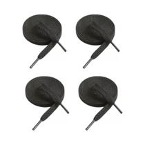 4un Par De Cadarço Flat Tênis Qualidade 140cm Cadarço Preto