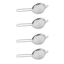 4un Peneira aço inox 13,5cm cozinha coador polvilhar