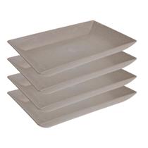4un Petisqueira travessa Retangular 24cm servir Cinza Petra