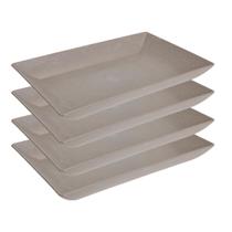 4un Petisqueira travessa Retangular 32cm Cinza Petra 4un Petisqueira travessa Retangular 32cm Cinza Petra
