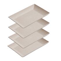 4un Petisqueira travessa Retangular servir 28cm Bege