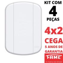 4un Placa 4X2 Cega Com Suporte Blanc Mais FAME