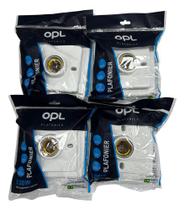 4un Plafon Soquete Porcelana Quadrado Opl Branco