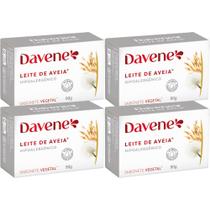4UN Sabonete Vegetal Leite Aveia Hipoalergenico 90g Davene