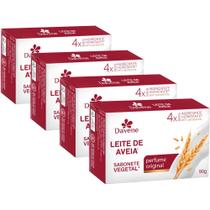 4UN Sabonete Vegetal Leite De Aveia Classico 90g Davene