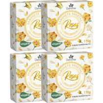 4UN Sabonete Vegetal Rosas Amarelas 170G Davene