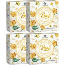 4UN Sabonete Vegetal Rosas Amarelas 170G Davene